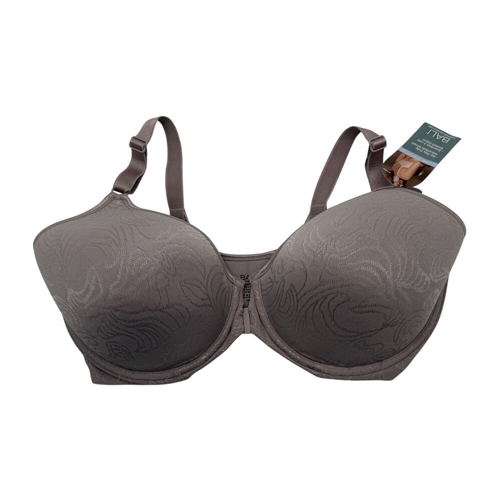40DD Bali Comfort Revolution Non slip adjustable straps front closure Bra NWT